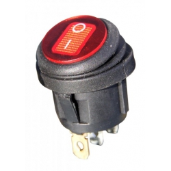 przełącznik kołyskowy 2 pozycje czerwony podświetlany LED